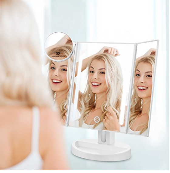 Amazon – Jerrybox Trifold LED Makeup Mirror Only $16.99 (Reg $32.99) + Free Shipping!