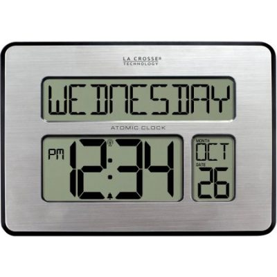 Walmart – La Crosse Technology 513-1419-INT Atomic Full Calendar Clock with Extra Large Digits Only $21.97 (Reg $37.95) + Free Store Pickup