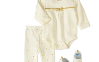 Walmart – Bon Bebe Newborn Girl Bodysuit, Pants & Sneaker, 3pc Outfit Set Only $7.00 (Reg $15.97) + Free Store Pickup