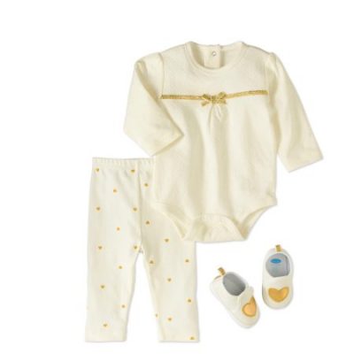 Walmart – Bon Bebe Newborn Girl Bodysuit, Pants & Sneaker, 3pc Outfit Set Only $7.00 (Reg $15.97) + Free Store Pickup