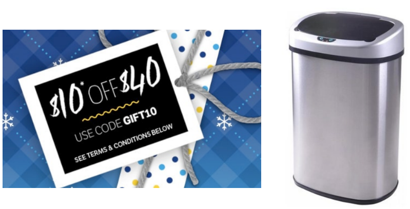 Rakuten.com – $10 off a $40 Purchase (Sitewide) = 13-Gallon Touch-free Sensor Automatic Stainless Steel Trash Can For Only $30 Shipped!