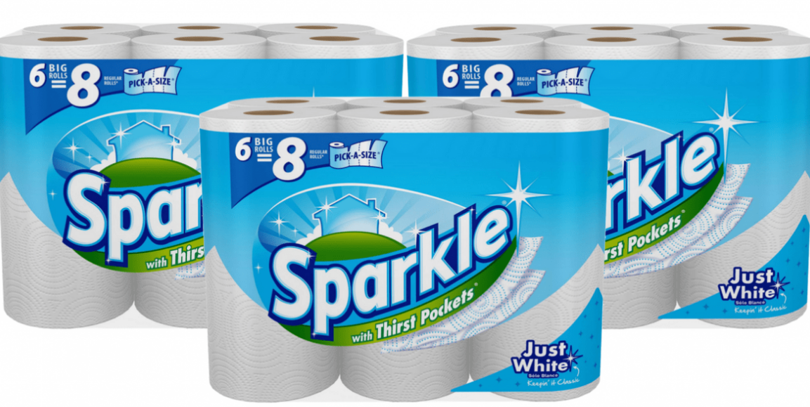 Sparkle Paper Towel 6 Packs Only $1.39 At Dollar General