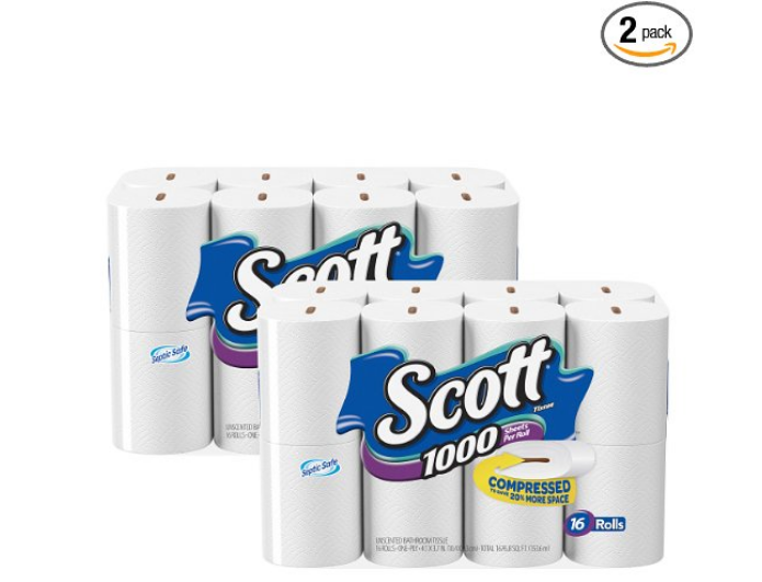 96 Rolls Of Scott 1000 Sheets Compressed Bath Tissue Only $43.42 Shipped!