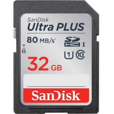 Walmart – SanDisk 32 GB Ultra PLUS Class 10 UHS-1 SDHC Memory Card Only $12.99 (Reg $17.88) + Free Store Pickup