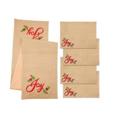 Walmart – Better Homes and Gardens 5 Piece Holiday Placemat and Table Runner Set, Joy Embroidery, 14″ x 36″ Table Runner and 14″ x 19″ Placemats Only $11.99 (Reg $15.88) + Free Store Pickup