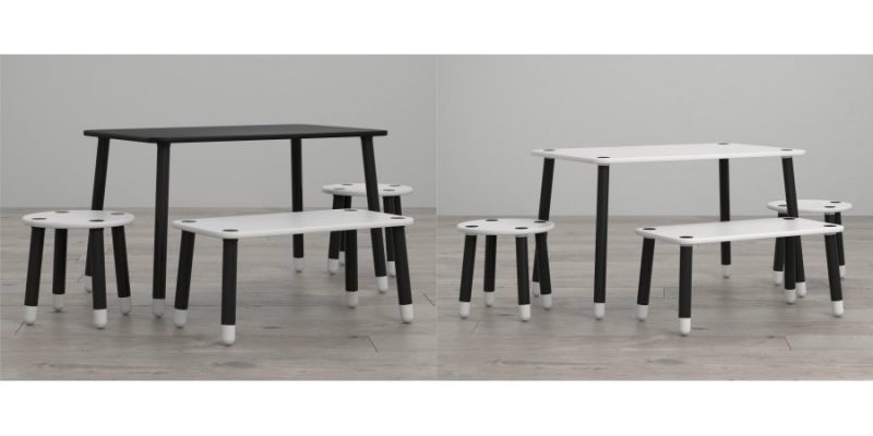 Walmart – Little Seeds Rowan Valley Clover Play Table Bench Set, Black or White Only $79.99 (Reg $94.99) + Free Shipping