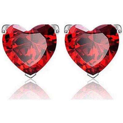 Walmart – A&M Sterling Silver Heart-Shaped Earrings, Red Only $8.67 (Reg $33.00) + Free Store Pickup