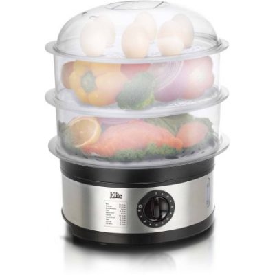 Walmart – Elite Platinum 8.5-Quart, 3-Tier Food Steamer, Silver Only $29.09 (Reg $33.99) + Free Store Pickup