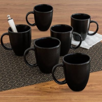 Walmart – Better Homes and Gardens Matte Swirl Mugs, Black, Set of 6 Only $14.97 (Reg $22.56) + Free Store Pickup