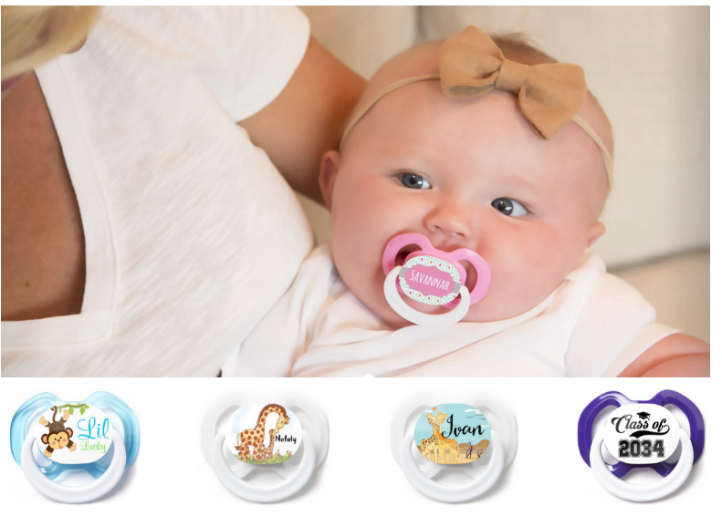 Three (3) FREE Customized Pacifiers From Mothers Lounge – Choose From Your Favorite Sports Team, Cartoon Character And Lots More!