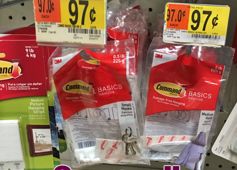 FREE Command Hooks From Walmart + 3¢ Moneymaker