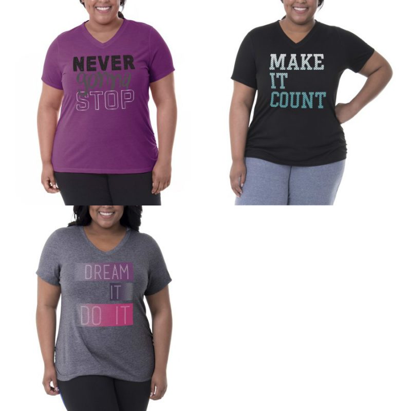 Walmart – Danskin Now Women’s Plus Vneck Side Shirred Graphic Tee Only $4.50 (Reg $7.23) + Free Store Pickup