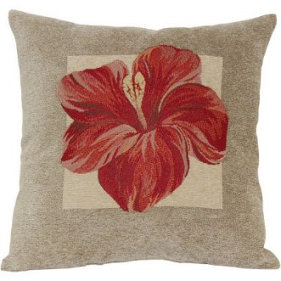 Walmart –  Red Hibiscus Decorative Pillow Only $7.98 (Reg $19.17) + Free Store Pickup