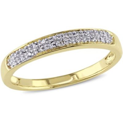 Walmart – Miabella 1/10 Carat T.W. Diamond 10kt Yellow Gold Anniversary Ring Only $146.99 (Reg $169.00) + Free 2-Day Shipping