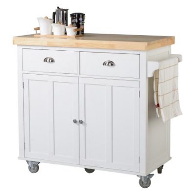 Walmart – Homestar Kitchen Cart with 2 Doors in White Only $206.99 (Reg $314.99) + Free Shipping