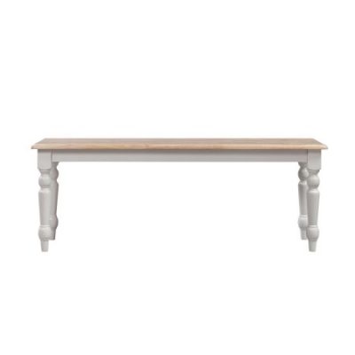 Walmart – Boraam Farmhouse Bench, White / Natural Only $57.47 (Reg $70.67) + Free Shipping