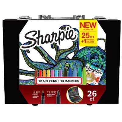 Walmart – Sharpie Coloring Kit with Permanent Markers, Art Pens and Coloring Booklet, Hard Case, 26 Count Only $4.50 IN-STORE ONLY $10.71 (Reg $17.88) + Free Store Pickup