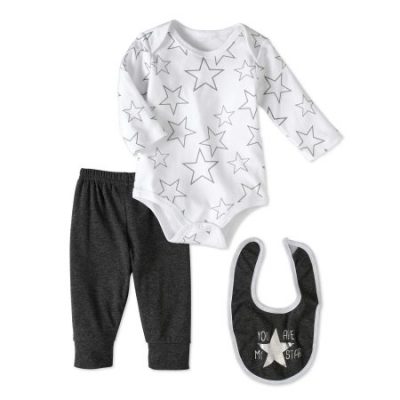 Walmart – Bon Bebe Newborn Boy Bodysuit, Pants & Bib, 3pc Outfit Set Only $3.00 (Reg $10.97) + Free Store Pickup