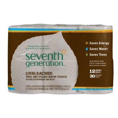 Walmart – Seventh Generation Unbleached Toilet Paper, Bath Tissue, 100% Recycled Paper, 12 Rolls Only $10.38 (Reg $15.99) + Free Store Pickup