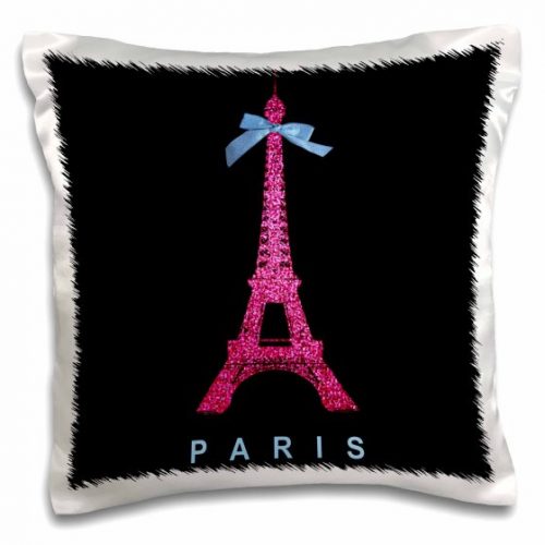 Walmart – 3dRose Hot Pink Paris Eiffel Tower Black Stylish Modern France, Pillow Case, 16 by 16-inch Only $9.11 (Reg $12.55) + Free Store Pickup