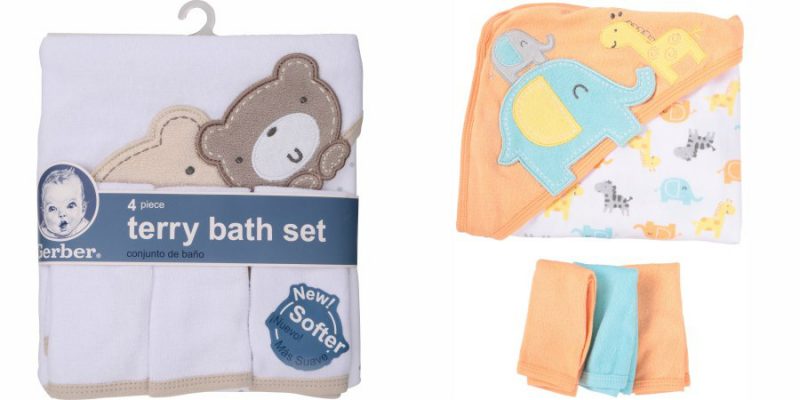 Walmart – Gerber Newborn Baby Unisex Towel and Washcloths Bath Gift Set, 4-Piece Only $6.00 (Reg $8.24) + Free Store Pickup