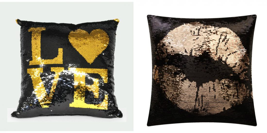 Walmart – Mainstays Black Sparkle Lips Sequin Throw Pillow Only $5.00 (Reg $12.88) + Free Store Pickup