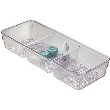 Walmart – InterDesign Rain Cosmetic Organizer Tray for Vanity Cabinet to Hold Makeup, Beauty Products, 3 Compartments, Clear Only $6.54 (Reg $9.89) + Free Store Pickup