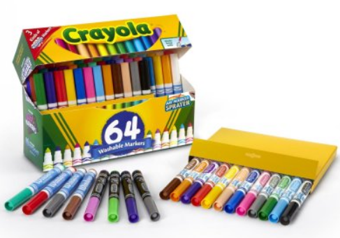 Crayola Broad Line Markers with Washable Gel & Window Markers, 64 Ct Only $6.62 (Reg $19.97) at Walmart.com