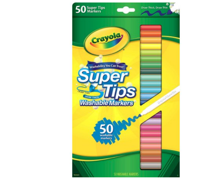 Walmart.com – Crayola Super Tips Fine Line Washable Markers, 50 Count Only $6.99 (Reg $12.99) + Free Store Pickup!