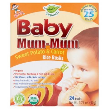 Walmart – Hot-Kid Baby Mum-Mum Organic Sweet Potato & Carrot Rice Rusks, 24 count, 1.76 oz Only $3.24 (Reg $4.11) + Free Store Pickup