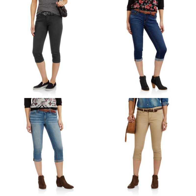 Walmart – Faded Glory Women’s Belted Denim Capri Only $10.46 (Reg $14.46) + Free Store Pickup