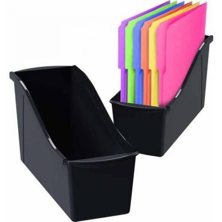 Walmart – Large Book Bin With Front Pockets, Black (case of 6) Only $9.90 (Reg $25.56) + Free Store Pickup