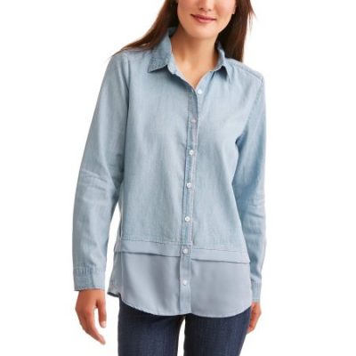 Walmart – Caribbean Joe Women’s Chambray Shirt Only $24.99 (Reg $44.00) + Free Store Pickup