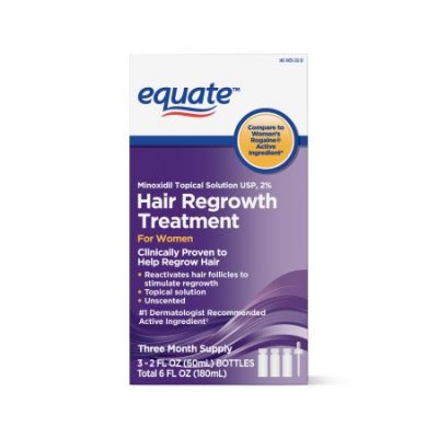 Walmart – Equate Women’s Treatment for Hair Loss & Hair Thinning Minoxidil, 3 Month Supply Only $18.76 (Reg $29.99) + Free Store Pickup