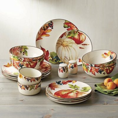 Walmart – Better Homes and Gardens Fall Botanical Leaves 16 Piece Dinnerware Set Only $31.99 (Reg $49.99) + Free Store Pickup