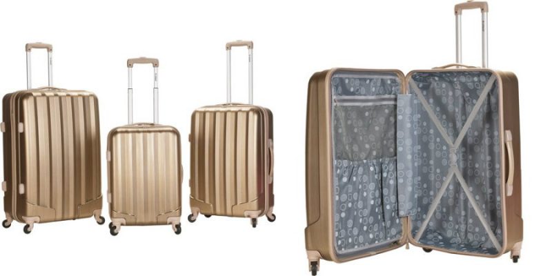 Walmart – Rockland Luggage 3-Piece Metallic ABS Spinning Luggage Set Only $149.99 (Reg $169.00) + Free Shipping