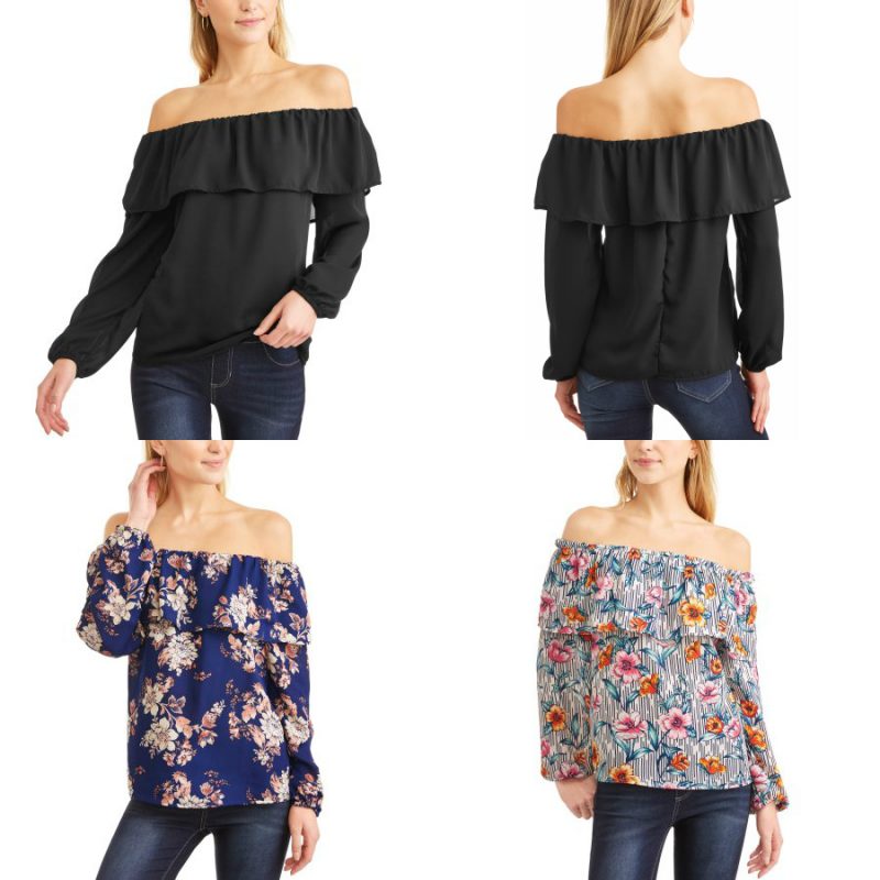 Walmart – Cure Women’s On and Off Shoulder Fold Over Top Only $12.49 (Reg $13.88) + Free Store Pickup