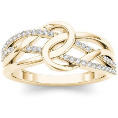 Walmart – Imperial 1/6 Carat T.W. Diamond Interlocking Loop 10kt Yellow Gold Fashion Ring Only $279.00 (Reg $308.00) + Free Shipping