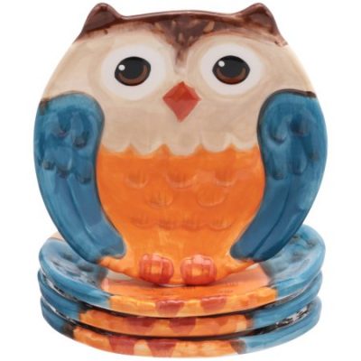 Walmart – Mainstays Figural Owl Set of 4 Salad Plates Only $7.99 (Reg $9.92) + Free Store Pickup