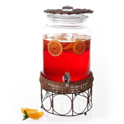 Walmart – Gibson Home Springerville 1.58 gal Glass Drink Dispenser with Brown Basket, Glass Only $21.33 (Reg $27.33) + Free Store Pickup