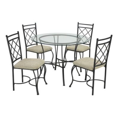 Walmart – Mainstays 5-Piece Glass Top Metal Dining Set Only $129.00 (Reg $159.00) + Free 2-Day Shipping