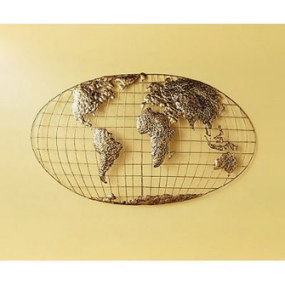 Walmart – Iron World Map Wall Art Only $50.57 (Reg $58.27) + Free Shipping