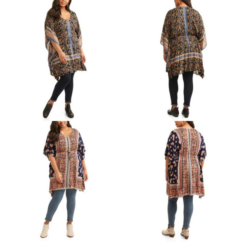 Walmart – Light & Sound Women’s Plus Boho Print Cinched Waist Kaftan Tunic Only $17.00 (Reg $22.98) + Free Store Pickup