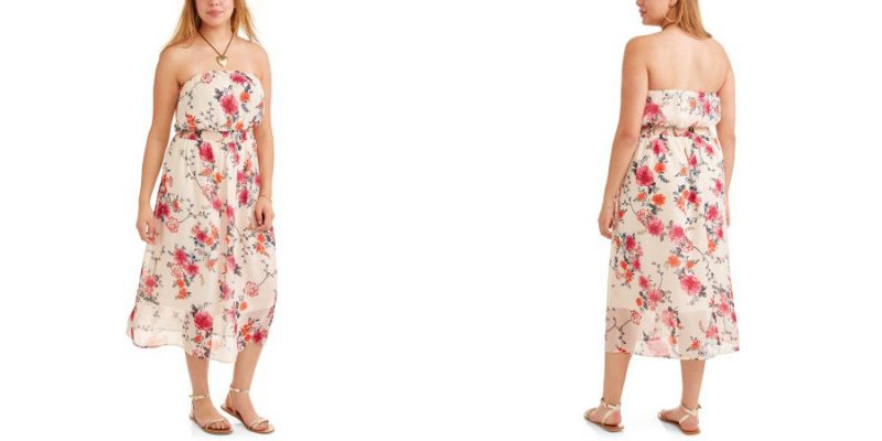 Walmart – Paper Tee Junior’s Plus Strapless Floral Print Sun Dress Only $15.00 (Reg $18.43) + Free Store Pickup