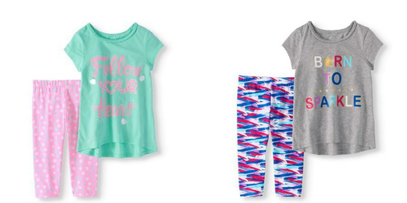 Walmart – Wonder Nation Little Girls’ 4-8 Metallic Graphic T-shirt and Capri Legging 2-Piece Outfit Set Only $6.50 (Reg $8.74) + Free Store Pickup