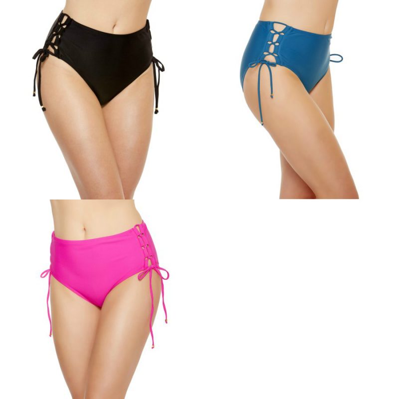 Walmart – Time and Tru Women’s High-Waisted Solid Bikini Brief Swim Bottom w/Lace-Up Detail Only $15.50 (Reg $16.48) + Free Store Pickup