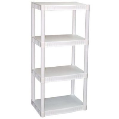 Walmart – Plano 4-Tier Heavy-Duty Plastic Shelves, White Only $13.17 (Reg $14.97) + Free Store Pickup