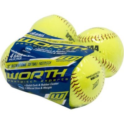 Walmart – Worth 12” White Practice Softballs, 4 pk Only $7.99 (Reg $10.74) + Free Store Pickup