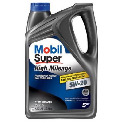 Walmart – Mobil Super 5W-20 High Mileage Motor Oil, 5 qt. Only $12.98 (Reg $15.80) + Free Store Pickup