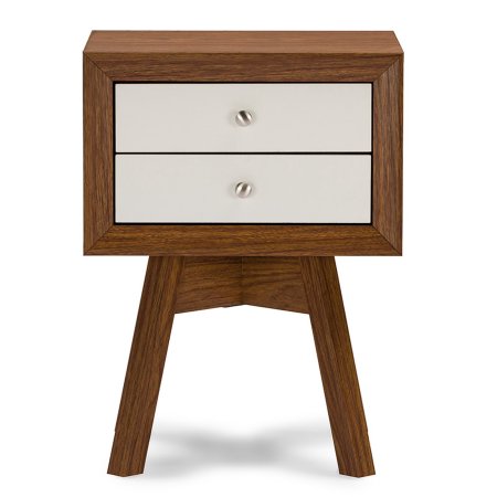 Walmart – Baxton Studio Warwick Two-tone Walnut and White Modern Accent Table and Nightstand Only $64.11 (Reg $94.00) + Free Shipping